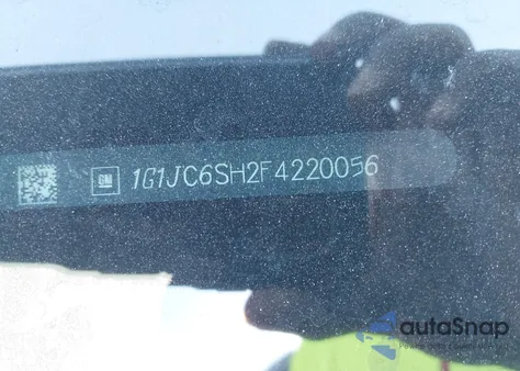 2015 Chevrolet Sonic Lt Auto from USA, damaged, VIN 1G1JC6SH2F4220056